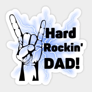 Hard Rockin' Dad - Horns Up Sticker